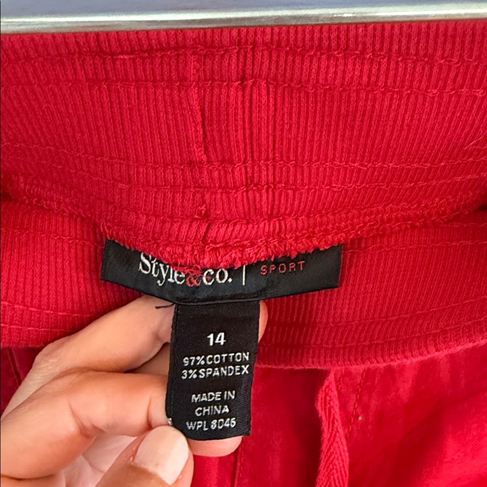 Style & Co. Sporty Red Shorts - Picture 2 of 4